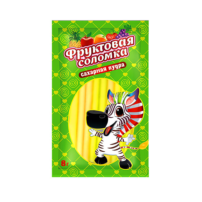 ПУДРА САХАРНАЯ ЗЕБРА 8Г АССОРТИ ВКУСОВ