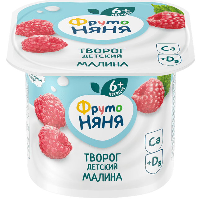 БИОТВОРОГ ФРУТОНЯНЯ 100Г С МАЛИНОЙ ДЛЯ ДЕТСКОГО ПИТАНИЯ 4,2%