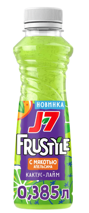НАПИТОК С/С ДЖЕЙ СЕВЕН ФРУСТАЙЛ 0,385Л ИЗ АПЕЛЬСИНОВ КАКТУСА И ЛАЙМА С МЯК ПЭТ