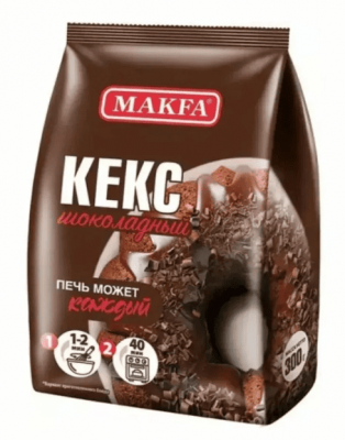СМЕСЬ ДЛЯ ВЫПЕЧКИ МАКФА 300Г КЕКС ШОКОЛАДНЫЙ