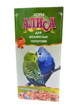 КОРМ Д/ПОПУГАЕВ АЛИСА 450Г МИНЕРАЛЫ Д/ВОЛНИСТЫХ ПОПУГАЕВ