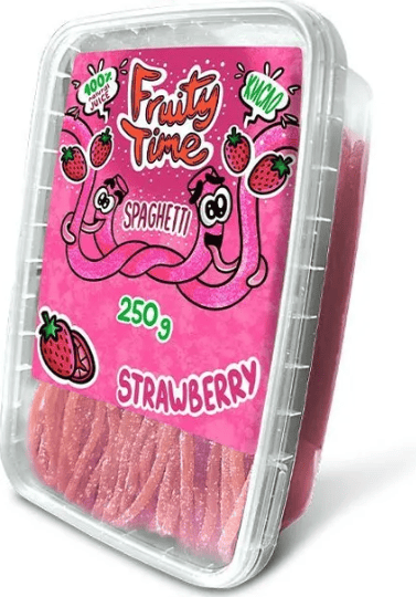 МАРМЕЛАД ФРУТИ ТАЙМ 250Г СО ВКУСОМ КЛУБНИКИ КИСЛЫЙ СПАГЕТТИ КОР
