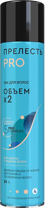 ЛАК Д/ВОЛОС ПРЕЛЕСТЬ ПРОФЕССИОНАЛ 225МЛ ОБЪЕМ СИЛЬНАЯ ФИКСАЦИЯ