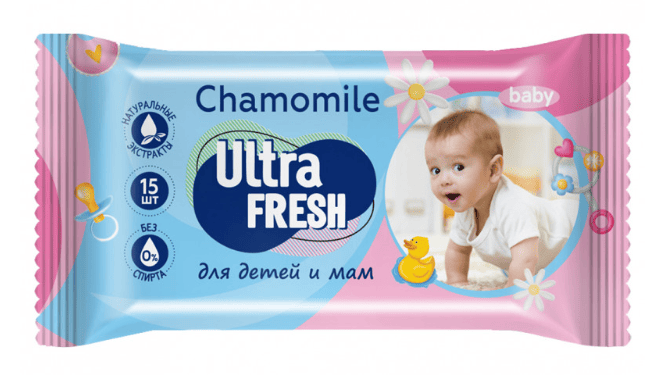 САЛФЕТКИ ВЛАЖНЫЕ УЛЬТРА ФРЕШ БЕБИ 15ШТ
