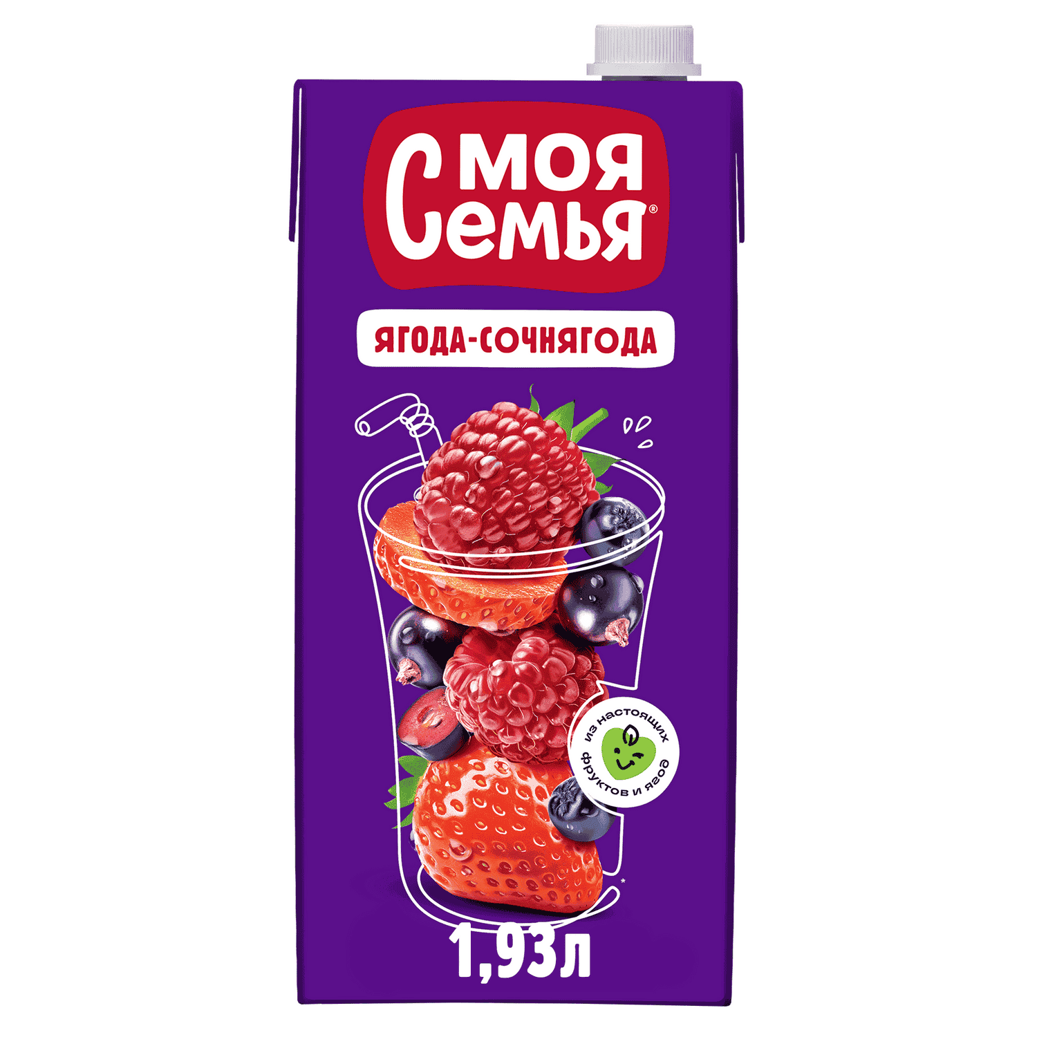 НАПИТОК МОЯ СЕМЬЯ 1,93Л СОКОСОДЕРЖАЩИЙ ФРУКТОВО-ЯГОДНЫЙ