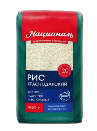 КРУПА НАЦИОНАЛЬ РИС КРАСНОДАРСКИЙ 900Г М/У