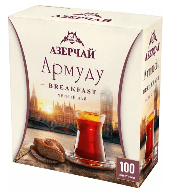 ЧАЙ АЗЕРЧАЙ АРМУДУ БРЕКФЕСТ 100*10,6Г ЧЕРНЫЙ ПАКЕТ