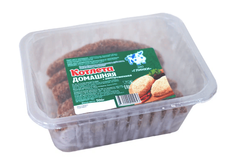 КОТЛЕТА ГЛИНКИ 500Г ДОМАШНЯЯ КОНТЕЙНЕР