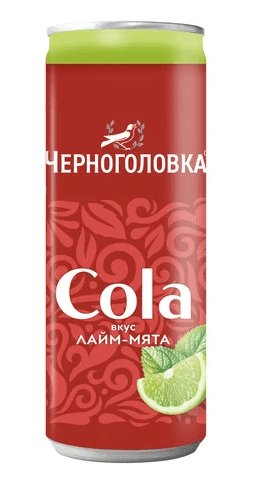НАПИТОК Б/АЛК ЧЕРНОГОЛОВКА 0,33Л КОЛА СО ВКУСОМ ЛАЙМА И МЯТЫ СИЛЬНОГАЗ ЖБ