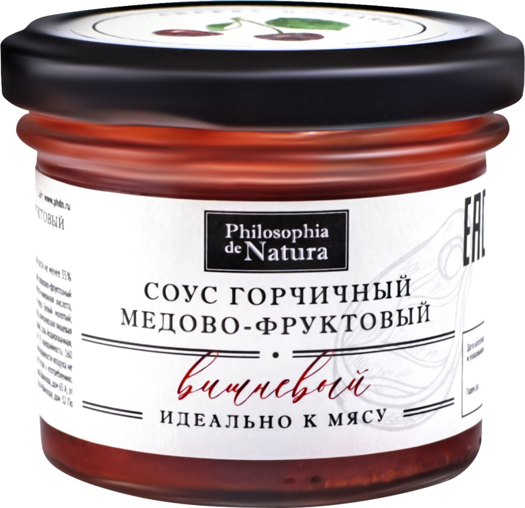 СОУС ГОЧИЧНЫЙ ФИЛОСОФИЯ ДЕ НАТУРА 100Г ВИШНЯ МЕДОВО-ФРУКТОВЫЙ