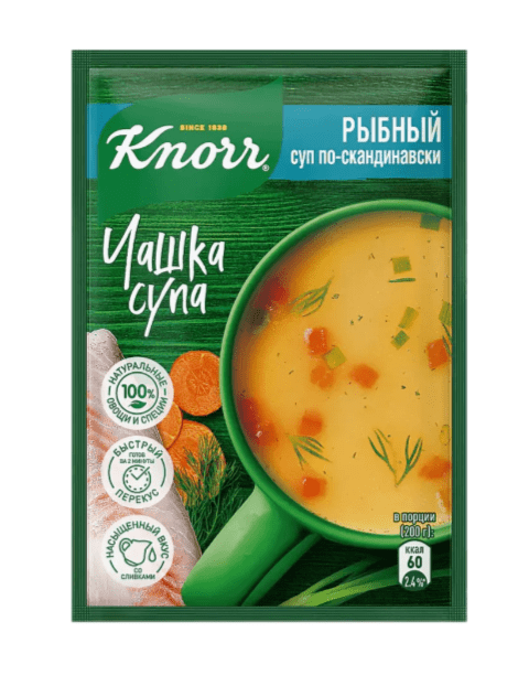 СУП Б/П КНОРР ЧАШКА СУПА 15Г РЫБНЫЙ СУП ПО-СКАНДИНАВСКИ