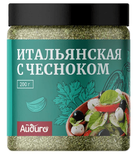 ПРИПРАВА АЙДИГО 200Г ИТАЛЬЯНСКАЯ С ЧЕСНОКОМ БАНКА-ТУБА