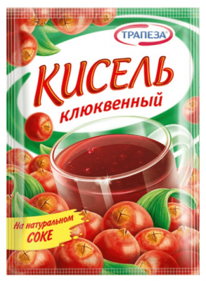КИСЕЛЬ ТРАПЕЗА 100Г КЛЮКВЕННЫЙ