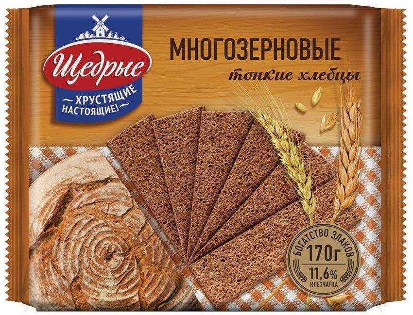 ХЛЕБЦЫ ЩЕДРЫЕ 170Г ТОНКИЕ МНОГОЗЕРНОВЫЕ