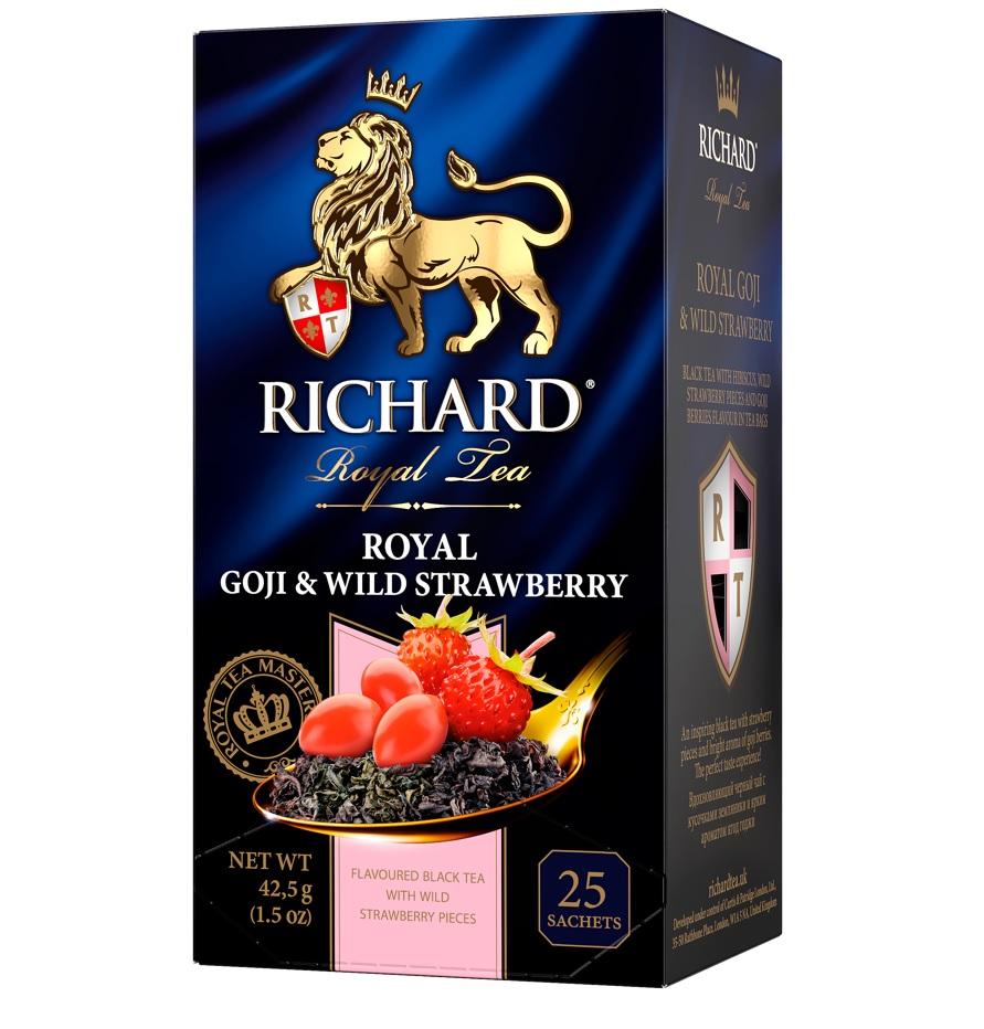 Чай Ричард черный Royal Goji & Wild Strawberry 25пак