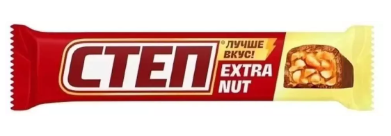 БАТОНЧИК СТЕП ЭКСТРА ОРЕХОВЫЙ 47Г ГЛАЗИРОВАННЫЙ