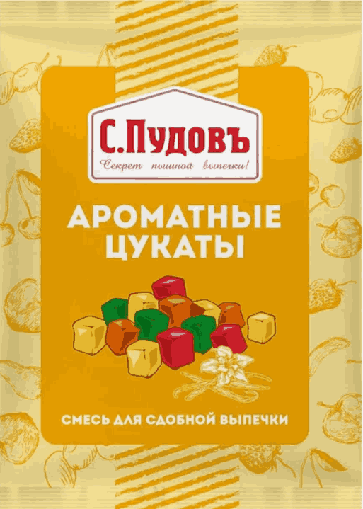 СМЕСЬ ДЛЯ СДОБНОЙ ВЫПЕЧКИ С.ПУДОВЪ 50Г АРОМАТНЫЕ ЦУКАТЫ
