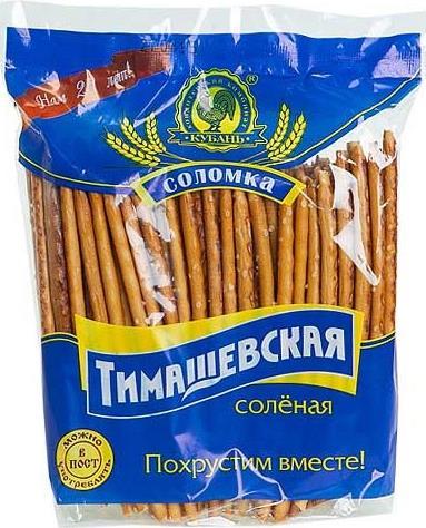 СОЛОМКА ТИМАШЕВСКАЯ 100Г СОЛЕНАЯ ПАКЕТ