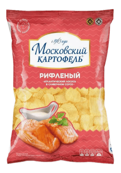 КАРТОФЕЛЬ ХРУСТ МОСКОВСКИЙ КАРТОФЕЛЬ 120Г РИФ СО ВКУС АТЛ ЛОСОСЯ В СЛИВ СОУСЕ