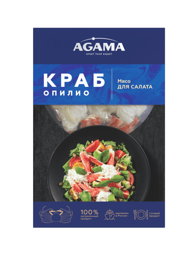 КРАБ ОПИЛИО АГАМА 200Г МЯСО САЛАТНОЕ ВАР/МОР