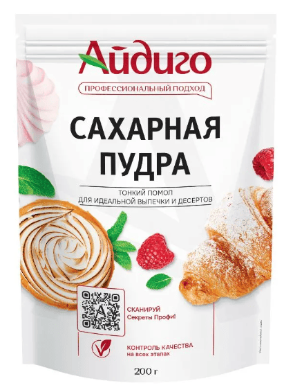 ПУДРА САХАРНАЯ АЙДИГО 200Г Д/ПАК