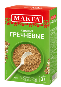 ХЛОПЬЯ МАКФА 450Г ГРЕЧНЕВЫЕ ТВ