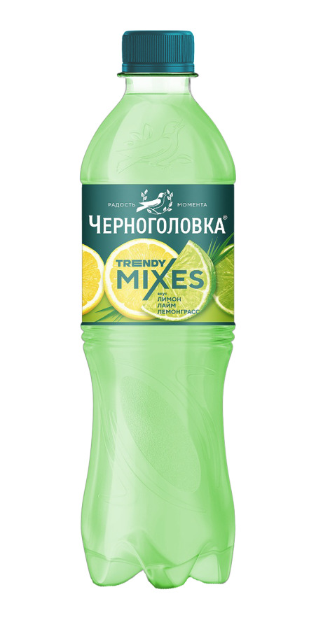 НАПИТОК Б/АЛК ЧЕРНОГОЛОВКА 0,5Л СО ВКУСОМ ЛИМОНА ЛАЙМА ЛЕМОНГРАССА СИЛЬНОГАЗ ПЭТ