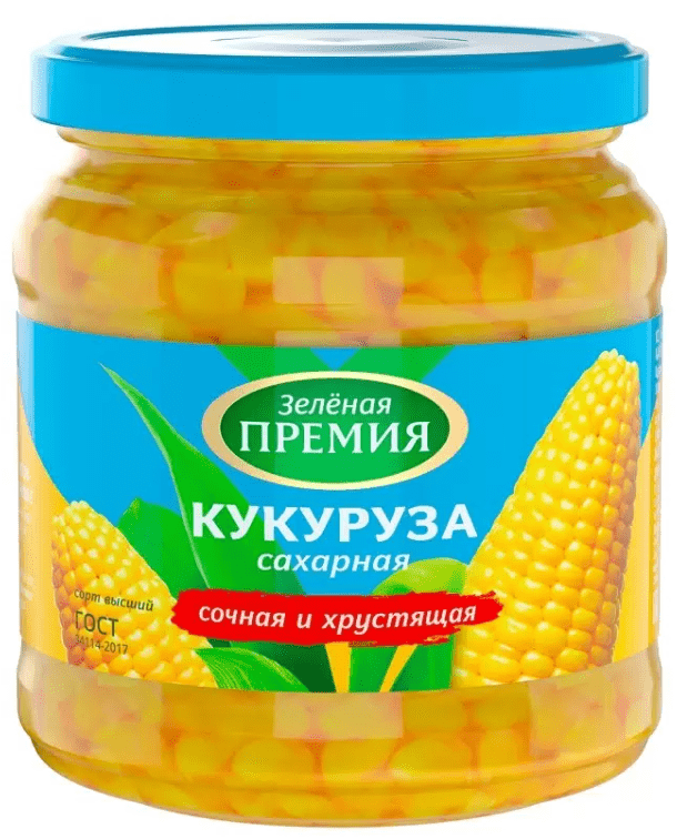 КУКУРУЗА САХАРНАЯ ЗЕЛЕНАЯ ПРЕМИЯ 475Г В/С СТ
