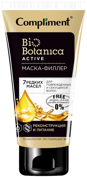 МАСКА-ФИЛЛЕР Д/ВОЛОС КОМПЛИМЕНТ БИОБОТАНИКА 200МЛ РЕКОНСТРУКЦИЯ И ПИТАНИЕ