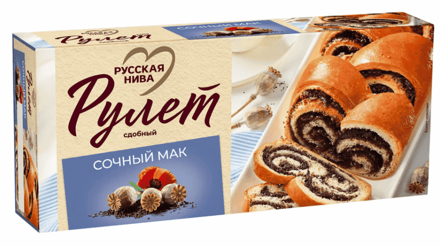РУЛЕТ СДОБНЫЙ РУССКАЯ НИВА 250Г СОЧНЫЙ МАК