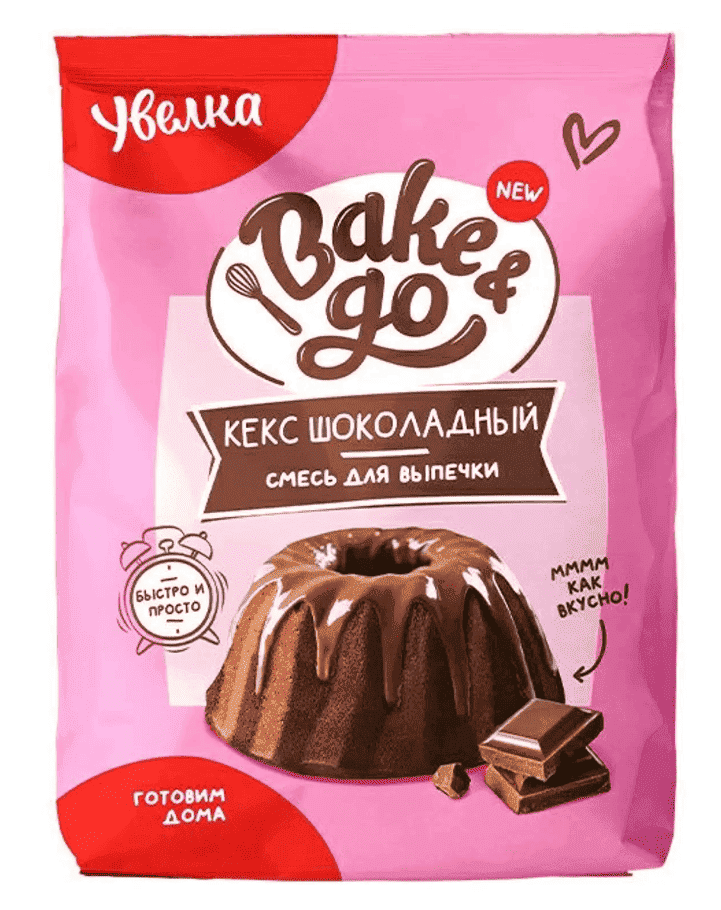 СМЕСЬ ДЛЯ ВЫПЕЧКИ УВЕЛКА 300Г КЕКС ШОКОЛАДНЫЙ М/У
