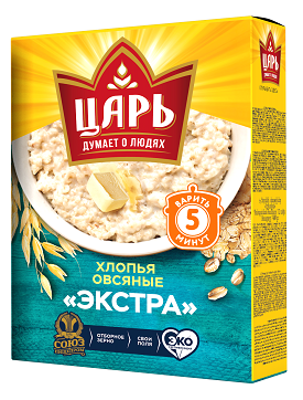 ХЛОПЬЯ ЦАРЬ 400Г ЭСТРА ОВСЯНЫЕ ТВ/УП